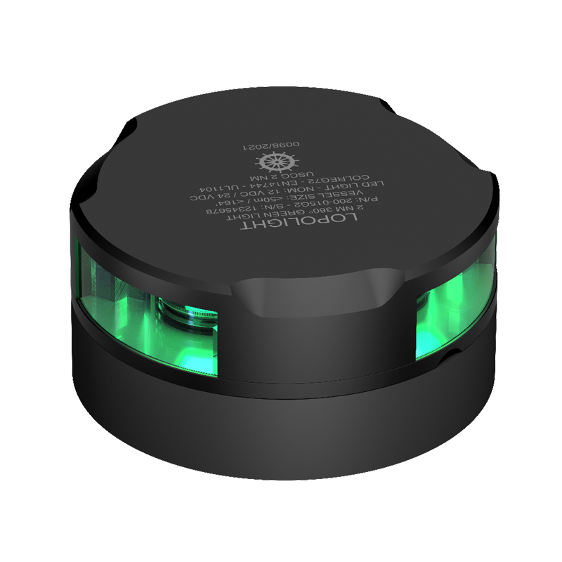 2nm 360° Green, black anodized